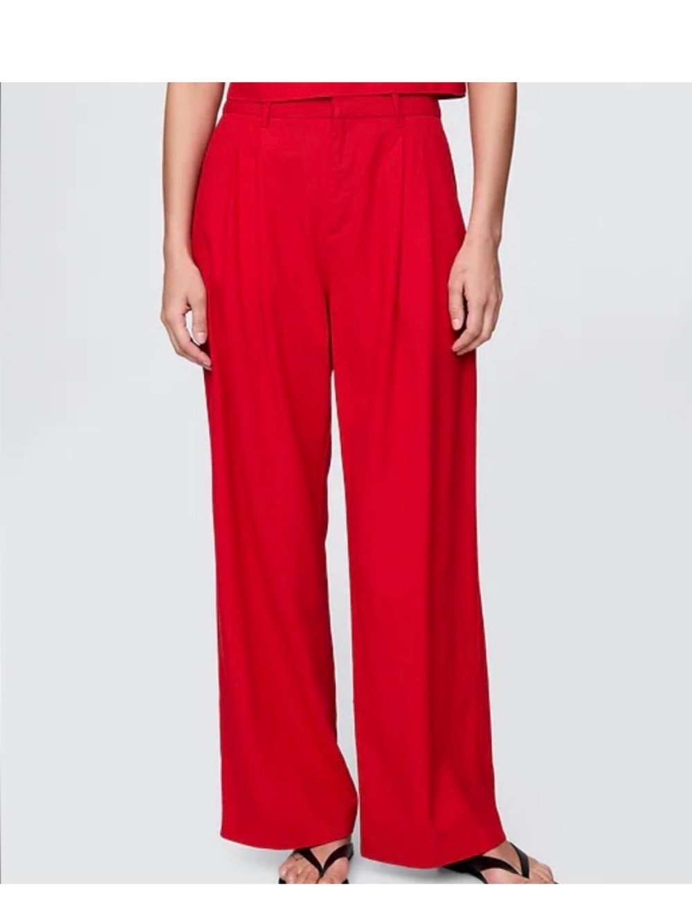 GAP 16 Tall 365 High Rise Linen-Blend Trouser